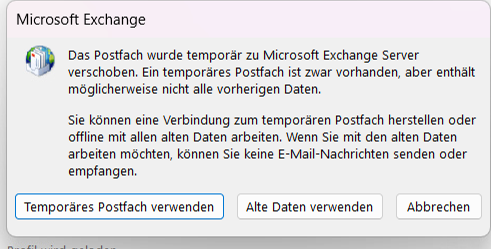 Outlook 365 Hinweis 